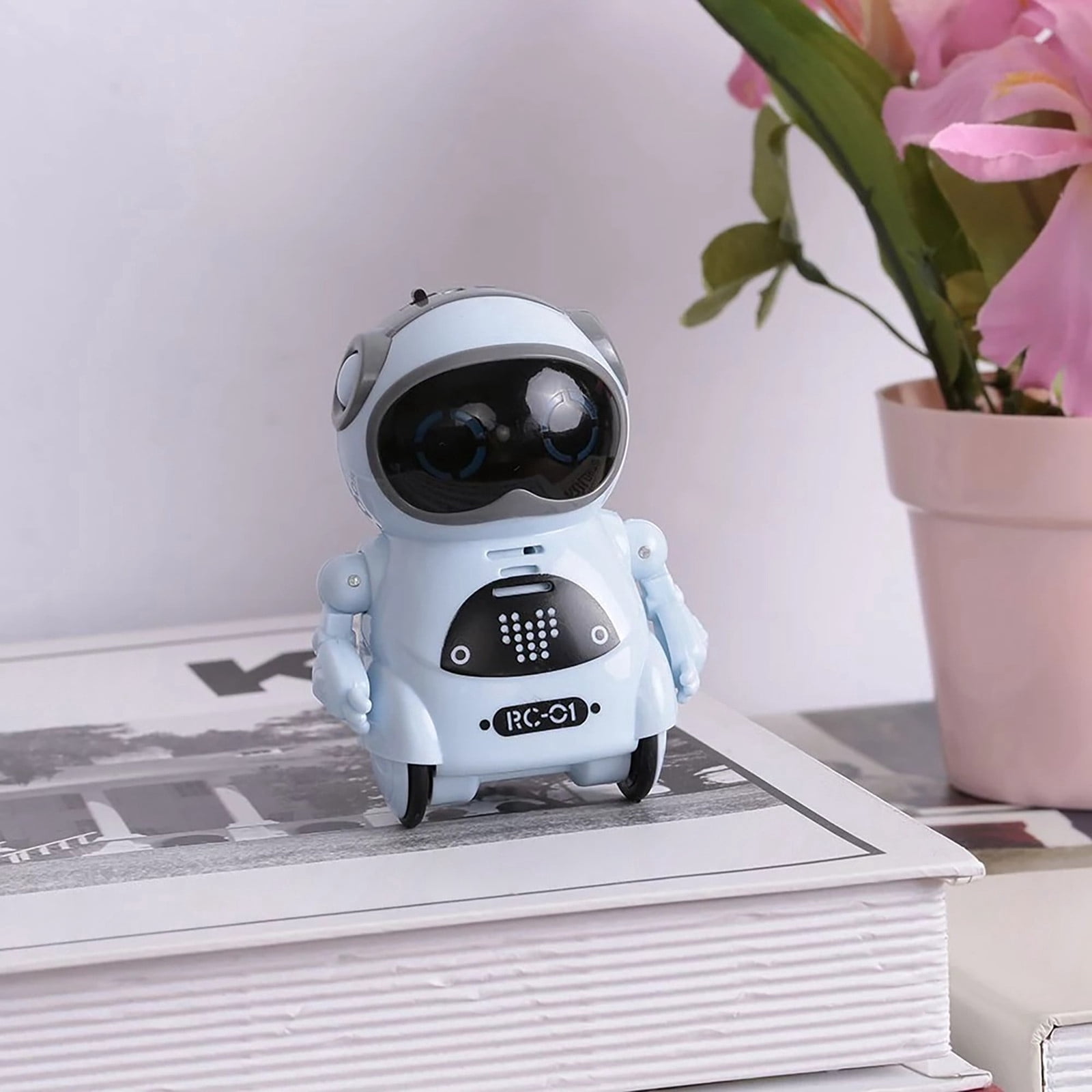 CQCYD Interactive Talking Robot forKids, Voice Recognition RC RobotToy, Mini Pocket Robot with Singing Dancing Storytelling Functions, Educational SmartToyGift for BoysGirls
