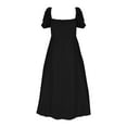 thumbnail image 5 of Vestido ajustado de color liso con abertura al estilo francés para mujer - Sin mangas, sin espalda, ajustado, poliéster spandex muy elástico, tallas S-XXL, largo midi, 5 of 5