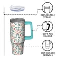 thumbnail image 3 of Festive Christmas 30oz Travel Coffee Cup Stainless Steel with Handle and Straw, Holiday Insulated Leak Proof Tumbler, Gift for Women Men, 3 of 5