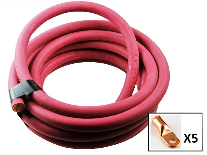 20 FT 2//0 CAR AUDIO BATTERY WELDING CABLE SAE-J1127 10/' RED /& 10/' BLACK