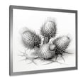 thumbnail image 2 of Designart "Thistle Flowers in Black and White" Floral Framed Wall Art Decor - Traditional Black Thistle Entryway Framed Wall Art Print, 2 of 6