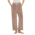 thumbnail image 3 of MGDXOX Women's Plush Soft Striped Pajama Pants Winter Warm Flannel Pj Bottoms Fuzzy Fleece Sleepwear Lounge Pants with Pockets Orange S, 3 of 8
