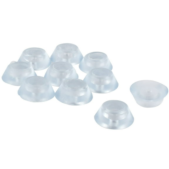 Unique Bargains 10 Pcs Antislip Silicone Round 19mm Dia Chair Foot Cover Table Furniture Leg Protector Clear