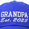 thumbnail image 2 of DALIX Grandpa Est. 2023 Fun Gift Embroidered Dad Hat Cotton Cap in Royal Blue, 2 of 5