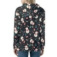 thumbnail image 2 of Suhoaziia Black Zip Up Hoodies for Women Graphic Ugly Snowman Christmas Tree Graphic Print Tops Winter Lightweight Thin Sports Jumper with Pocket Size 4XL, 2 of 6