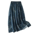 thumbnail image 2 of Aloohaidyvio Tulle Skirts for Women,Vintage Cotton Linen Maxi Skirts for Women Summer Drawstring High Waist Skirt, 2 of 6