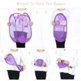 thumbnail image 4 of Mesh Pop Up Laundry Hamper Collapsible Laundry Basket with Side Pocket, Foldable Small Dirty Clothes Storage Bin for Bedroom Dormitory Camp Travel, 1 Pack, 4 of 7