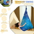 thumbnail image 4 of G TALECO GEAR Sensory Swing with Stand and Pod Swing, X-Shaped Swing Set for Backyard, Metal Hammock Chair Stand for Kids &Adults, Sensory Chair Indoor and Outdoor 330LBS, Starry Sky Print Blue, 4 of 8