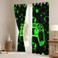 thumbnail image 3 of Manfei Futuristic Green Gamepad Curtains Pack of 2 (42x84 Each), Psychedelic Starry Sky Curtains Blackout, Teens Kids Boys Bedroom Curtains, Living Room Curtains Decor, 3 of 6