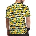 thumbnail image 2 of Wukai Orange and Lemon Print Men's Short-Sleeved Mesh T-Shirt,Quick-Dry Short Sleeve Workout T-Shirt-X-Small, 2 of 8