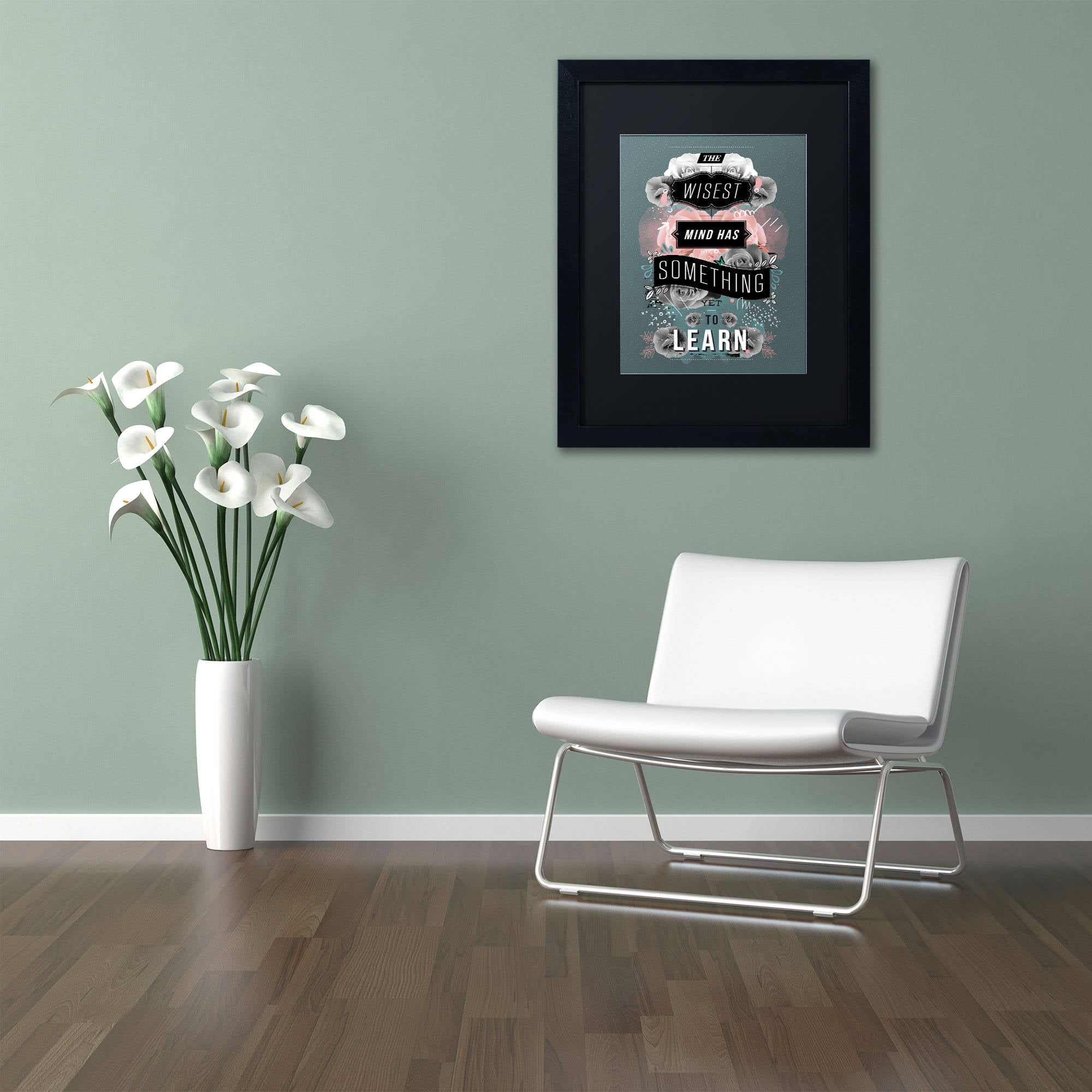 Trademark Fine Art "A Beautiful Mind" Canvas Art by Kavan & Co, Black Matte, Black Frame