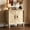 Natural, variant on LJAN Small Mid-Century Modern Sideboard Buffet Accent Sunburst Credenza Storage Cabinet with 2 Doors 31.5" Modular Console Table for Kitchen Living Room Entryway