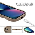 thumbnail image 6 of for iPhone 14 Case 6.1 Inch Curly Wave Frame Phone Case Cute Design Color Aesthetic Phone Case Soft TPU Shockproof Protective Bumper Case Cover for Girls, Khaki, 6 of 7
