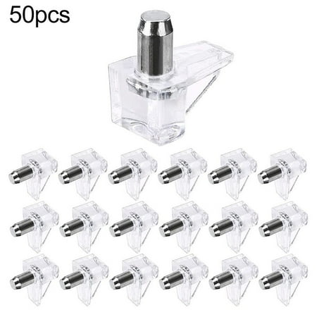 

Mduoduo 50 Pcs Clear Carbint Shelf Support 5mm Plastic Bracket for Furniture Inside Holder