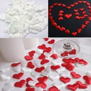 Flmtop 100Pcs Romantic Married Love Heart Sparkle Confetti Table Wedding Party Scatter White