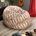 thumbnail image 5 of Jaxx 6 Foot Cocoon - Large Bean Bag Chair for Adults, Premium Luxe Faux Fur - Mountain Fox, 5 of 8