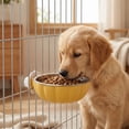 thumbnail image 3 of OCCOA Stainless Hanging Pet Bowl for Crate Cage Feeder, Adjustable Hook On Water Food Bowl for Dogs Cats, Spatter Proof Removable Easy Clean, Yellow, 3 of 6