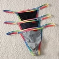 thumbnail image 7 of USNSM Men's Ice Silk Underwear With Pouch G-Strings Thongs Breathable Underwear Summer Bottoms Lingerie Gray L, 7 of 7