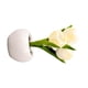 thumbnail image 2 of Luz nocturna de tulipán, luz suave, cerámica exquisita, lámpara de mesa de flores de PU para librerías, cafeterías, Base de cerámica alimentada por batería, color blanco, 2 of 12