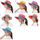 thumbnail image 5 of Sombrero de pesca tapa de borde ancho con cuerda de viento hebilla de latón cubo de verano ligero regalos de cumpleaños de secado rápido amarillo Inevent AP009138-02, 5 of 6