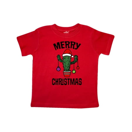 

Inktastic Merry Christmas Cactus Cute Gift Toddler Boy or Toddler Girl T-Shirt