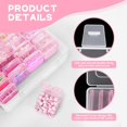 thumbnail image 3 of Small Bead Organizer Box, 30Pcs Mini Clear Bead Storage Containers, Small Plastic Boxes with Hinged Lids and Label Stickers, Plastic Case for Storage Parts Craft Jewelry Diamond (Pink), 3 of 7