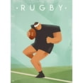 thumbnail image 2 of Wickstrom, Martin 25x32 Gold Ornate Wood Framed with Double Matting Museum Art Print Titled - Rugby, 2 of 4
