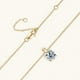 thumbnail image 3 of Collar clásico de diamantes Mosan de cuatro garras para mujer, colgante de oro de 18 quilates bañado en plata 925 de alto sentido, 3 of 5