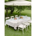 thumbnail image 3 of Outdoor Tablecloth with Umbrella Hole and Zipper, Ombre Brown Blue Rectangle Table Cloth 60x120 Inch Waterproof Tablecloth, Summer Coastal Ocean Sea Beach Wave Picnic Table Cover for Patio Camping, 3 of 7