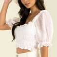 thumbnail image 4 of Camiseta de camisa camiseta de camisa cuadrada Hermosa primavera para mujeres para actividades al aire libre ANGGREK Otros, 4 of 6