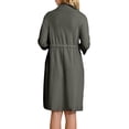 thumbnail image 4 of UDAUDU Women’s Post Surgery Robe 2026 New Hospital Gown Drain Side Pockets 3/4 Sleeve Mastectomy Recovery Pajamas & Gift Light Gray S, 4 of 9