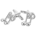 thumbnail image 3 of Musical Note Cufflinks for Men Crafted from Alloy with Exquisite Design 1 Pair, 3 of 9