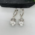thumbnail image 3 of Sparkle Crystal Stud Earring-925 Sterling Silver-Unique Crystal Studs- Everyday Studs-Oval Birthstone Studs Gift For Her, 3 of 12