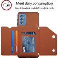 thumbnail image 6 of for Samsung Galaxy M52 5G Wallet Cover,Durable PU Leather Magnetic Closure Kickstand with Wrist Strap Credit Cards Pocket Shockproof Case for Samsung Galaxy M52 5G (Not 4G) Brown, 6 of 7
