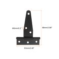 thumbnail image 2 of Uxcell 3 inch Door Tee Hinge, 6 Pack T Strap Hinges Shed Door Hinge Gate Hinges, Black, 2 of 6