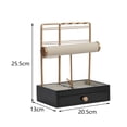 thumbnail image 4 of Organizador de exhibición de joyas, soporte para collares, estante de exhibición con caja de almacenamiento con cajón para Negro, 4 of 4