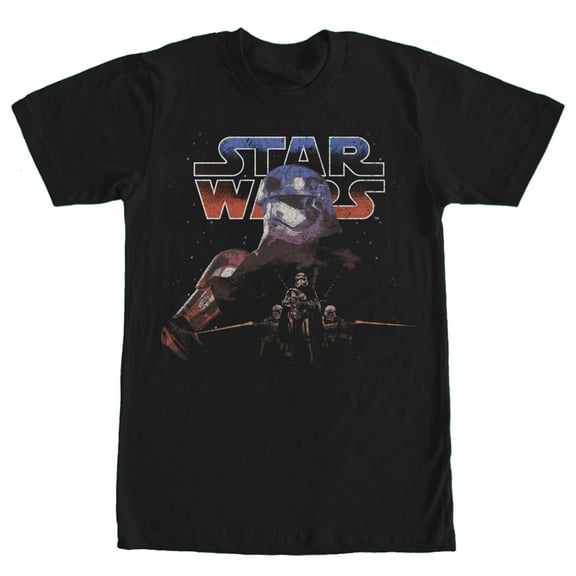 Men's Star Wars The Force Awakens Captain Phasma Distressed Graphic Tee Black Small