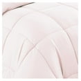 thumbnail image 4 of 5 Piece Comforter Set Bag Solid Color All Season Soft Down Alternative Blanket & Luxurious Microfiber Bed Sheets, Pale Pink, Twin, 4 of 6