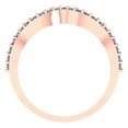 thumbnail image 5 of 0.23 ctw Wedding Band for Women - 14K Rose Gold Blue Moissanite Stackable Eternity Ring, 5 of 6