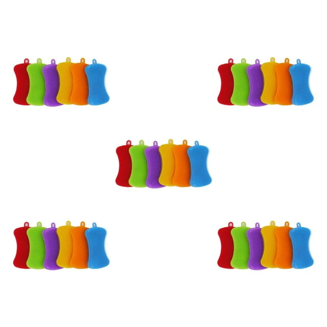 bedienty Silicone Dish Washing Sponge Scrubber Kitchen Cleaning Dish Tool Soft Cleaning Brush Kitchen Tool 5Set