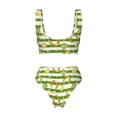 thumbnail image 5 of Daiia Watercolor St Patrick Day Women's Bikini Set Two Piece Swimsuit High Waisted Bikini Adjustable Straps Bikini Perfect for Beach, Pool, and Summer Vacation-Small, 5 of 9