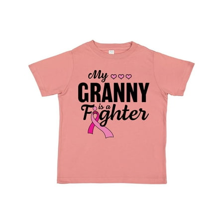 

Inktastic Breast Cancer Awareness My Granny is a Fighter Gift Toddler Boy or Toddler Girl T-Shirt