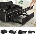 thumbnail image 6 of Black Sofa Bed Pull Out Couch, USB Charging Ports & Adjustable Backrest, 6 of 10