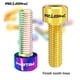 thumbnail image 4 of Greeniant Tornillos de vástago de aleación de titanio profesional, 2 piezas, tornillos de manivela de dirección de bicicleta, pinza de freno de disco de Ciclismo Oro Greeniant OD026055-03, 4 of 6