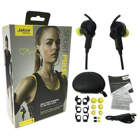 Jabra Sport Pulse Bluetooth Wireless Neckband Headphones with Built-in Biometric in-Ear Heart Rate Monitor -