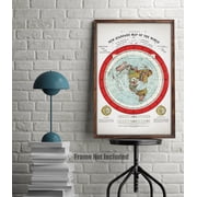Flat Earth Map - 1894 Gleason Map New Standard Map Of The World - 24 x 36 Flat World Poster - Includes eBook - Zetetic Astronomy by Samuel Rowbotham