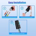 thumbnail image 4 of 50PCS Waterproof Wire Electrical Connectors, Outdoor Seal Electrical Twist Nuts Caps Cable Terminal Connector for Landscape Light, Irrigation Valves, Wet Location Installation, 22AWG-12AWG, Blue&Blac, 4 of 6