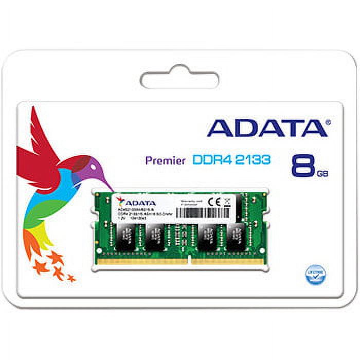 Adata Premier 8GB DDR4 SDRAM Memory Module - 8 GB (1 x 8 GB) - DDR4 SDRAM - 2133 MHz DDR4-2133/PC4-17000 - 1.20 V - 260-pin - SoDIMM - image 3 of 3