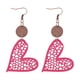thumbnail image 2 of Decoraciones para el día de San Valentín Regalo para el día de San Valentín Pendientes geométricos redondos de madera Pendientes redondos ahuecados vintage Gran joyería llamativa y ligera para mujeres, 2 of 6