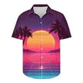thumbnail image 3 of USNSM Mens Big and Tall Hawaiian Shirts Regular Fit Short Sleeve Button Down Shirt Summer Outdoor Casual Holiday Beach Printed Shirts Multicolor L, 3 of 5